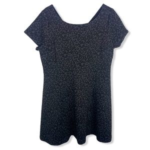LOFT Black Leopard Print Dress